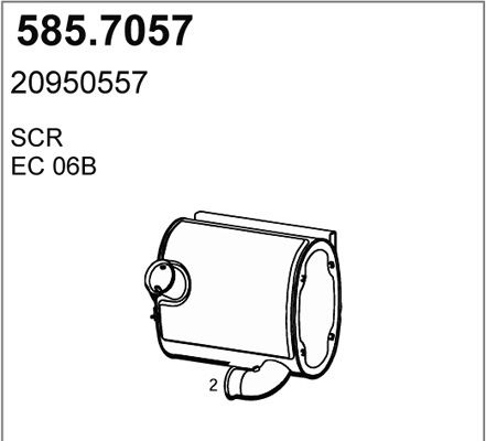ASSO Nosēdumu-/Daļiņu filtrs, Izplūdes gāzu sistēma 585.7057