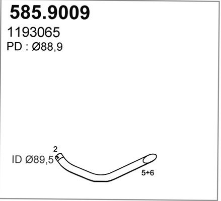 ASSO Izplūdes caurule 585.9009