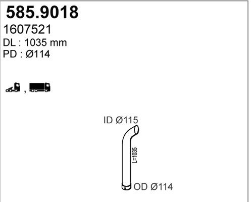 ASSO Izplūdes caurule 585.9018