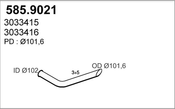 ASSO Izplūdes caurule 585.9021