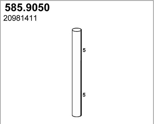 ASSO Труба выхлопного газа 585.9050