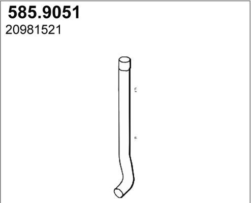 ASSO Труба выхлопного газа 585.9051