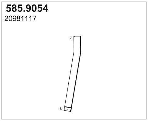 ASSO Труба выхлопного газа 585.9054