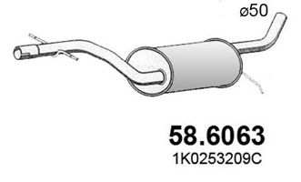 ASSO Vidējais izpl. gāzu trokšņa slāpētājs 58.6063