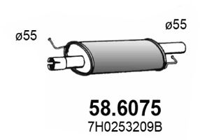 ASSO Средний глушитель выхлопных газов 58.6075