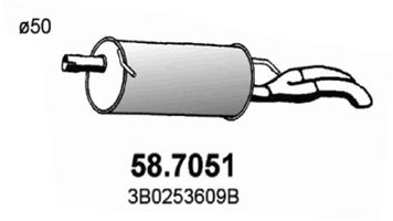 ASSO Глушитель выхлопных газов конечный 58.7051