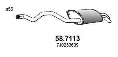 ASSO Izplūdes gāzu trokšņa slāpētājs (pēdējais) 58.7113