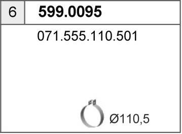 ASSO Montāžas komplekts, Trokšņa slāpētājs 599.0095