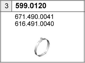 ASSO Montāžas komplekts, Trokšņa slāpētājs 599.0120