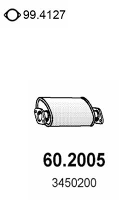 ASSO Предглушитель выхлопных газов 60.2005