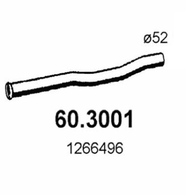 ASSO Izplūdes caurule 60.3001