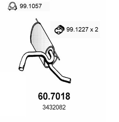 ASSO Izplūdes gāzu trokšņa slāpētājs (pēdējais) 60.7018