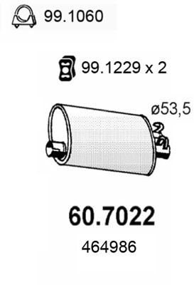 ASSO Izplūdes gāzu trokšņa slāpētājs (pēdējais) 60.7022