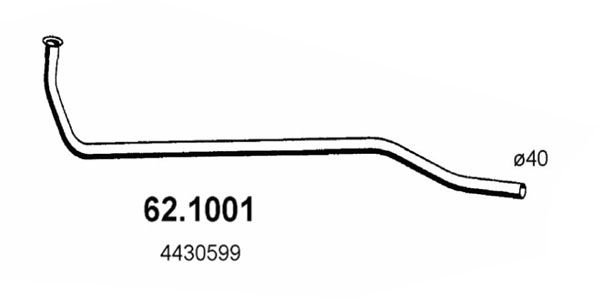 ASSO Izplūdes caurule 62.1001