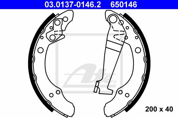 ATE Комплект тормозных колодок 03.0137-0146.2