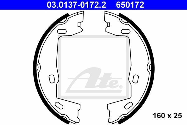 ATE Комплект тормозных колодок, стояночная тормозная с 03.0137-0172.2