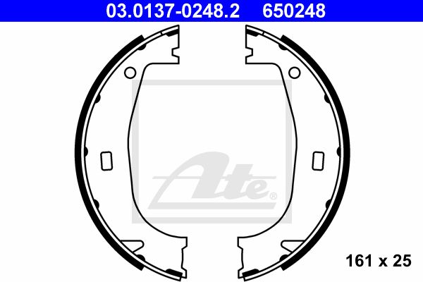 ATE Комплект тормозных колодок, стояночная тормозная с 03.0137-0248.2