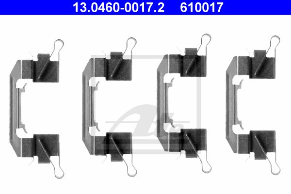 ATE Комплектующие, колодки дискового тормоза 13.0460-0017.2