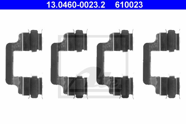 ATE Комплектующие, колодки дискового тормоза 13.0460-0023.2