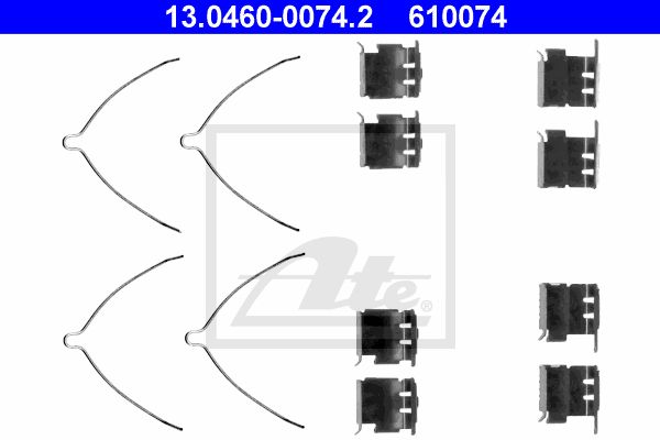 ATE Комплектующие, колодки дискового тормоза 13.0460-0074.2