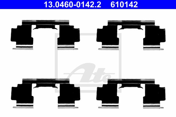 ATE Комплектующие, колодки дискового тормоза 13.0460-0142.2