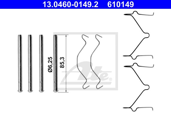 ATE Piederumu komplekts, Disku bremžu uzlikas 13.0460-0149.2