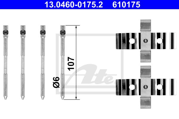 ATE Piederumu komplekts, Disku bremžu uzlikas 13.0460-0175.2