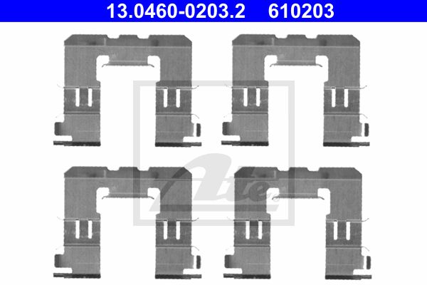 ATE Комплектующие, колодки дискового тормоза 13.0460-0203.2