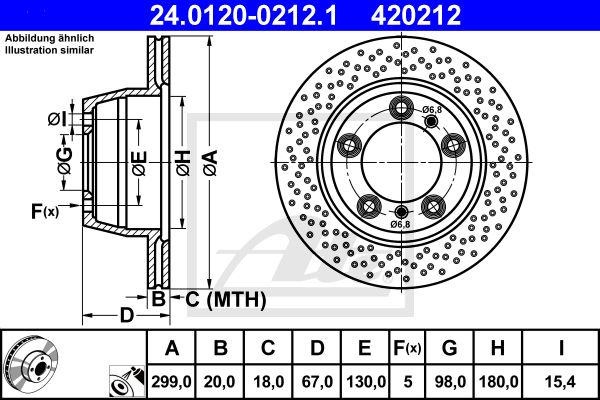 ATE Bremžu diski 24.0120-0212.1