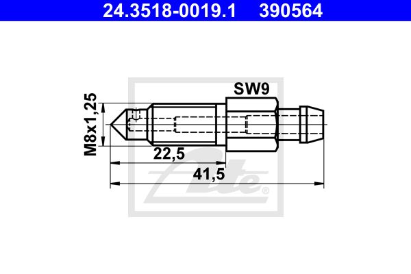 ATE Болт воздушного клапана / вентиль 24.3518-0019.1