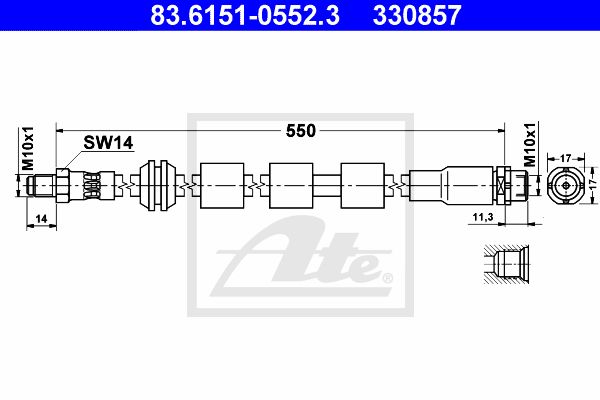 ATE Тормозной шланг 83.6151-0552.3