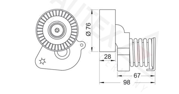 AUTEX Spriegotājsvira, Ķīļrievu siksna 602040