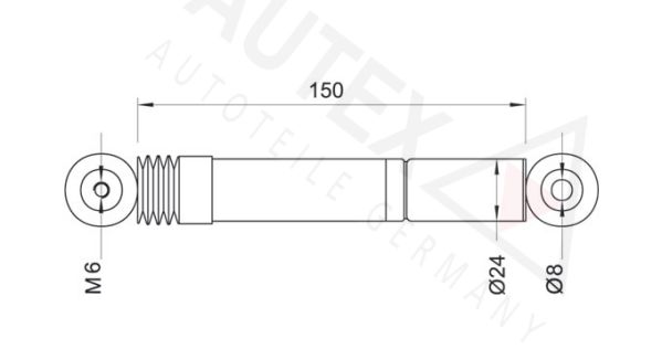 AUTEX Амортизатор, поликлиновой ремень 611023