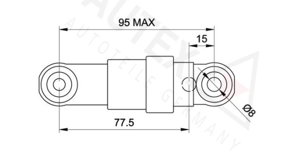 AUTEX Амортизатор, поликлиновой ремень 631437