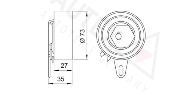 AUTEX Натяжной ролик, ремень ГРМ 641087