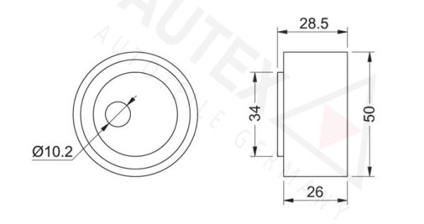 AUTEX Spriegotājrullītis, Ķīļrievu siksna 641371