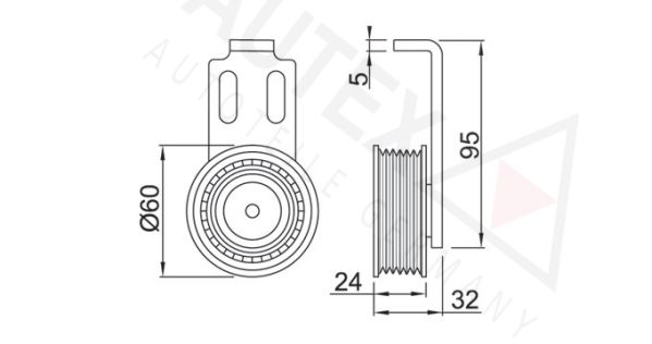 AUTEX Spriegotājrullītis, Ķīļrievu siksna 641429