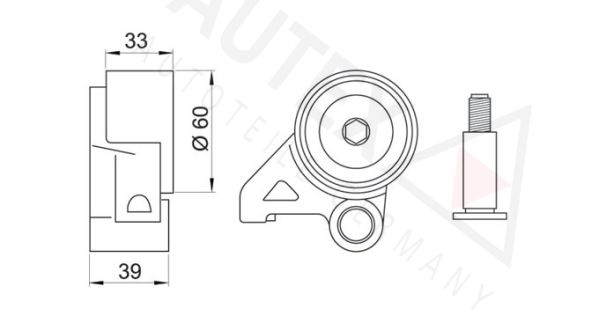 AUTEX Натяжной ролик, ремень ГРМ 641563