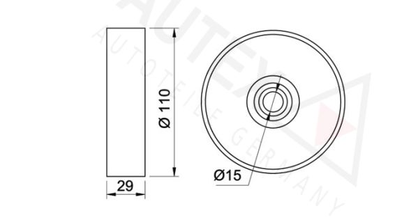 AUTEX Spriegotājrullītis, Ķīļrievu siksna 641694