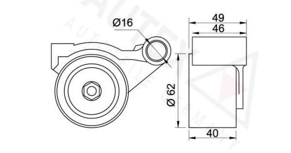 AUTEX Натяжной ролик, ремень ГРМ 641766