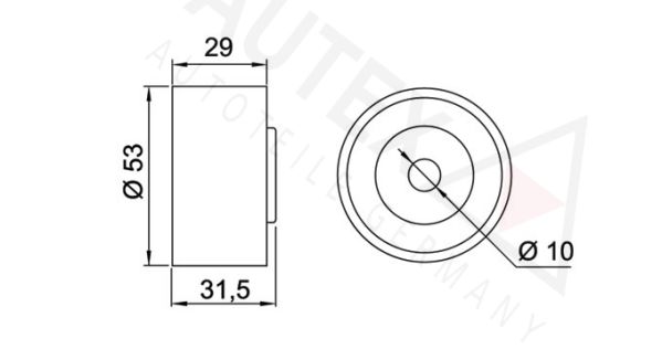 AUTEX Паразитный / Ведущий ролик, зубчатый ремень 641944