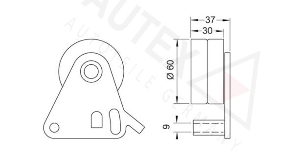 AUTEX Натяжной ролик, ремень ГРМ 641970