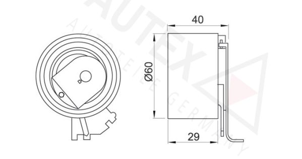 AUTEX Spriegotājrullītis, Gāzu sadales mehānisma piedziņ 642079