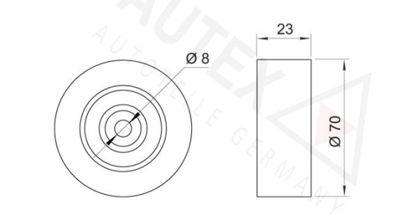 AUTEX Паразитный / ведущий ролик, поликлиновой ремень 651179