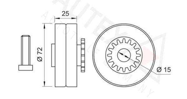 AUTEX Parazīt-/Vadrullītis, Ķīļrievu siksna 651331