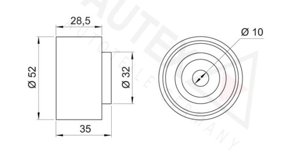 AUTEX Паразитный / Ведущий ролик, зубчатый ремень 651560