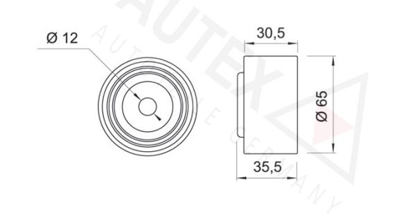 AUTEX Паразитный / Ведущий ролик, зубчатый ремень 651935