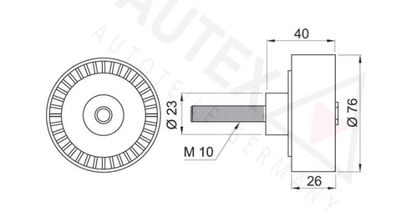 AUTEX Паразитный / ведущий ролик, поликлиновой ремень 652074
