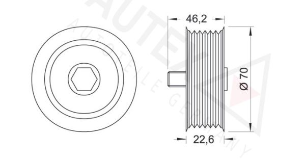 AUTEX Parazīt-/Vadrullītis, Ķīļrievu siksna 654136