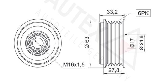 AUTEX Механизм свободного хода генератора 654194